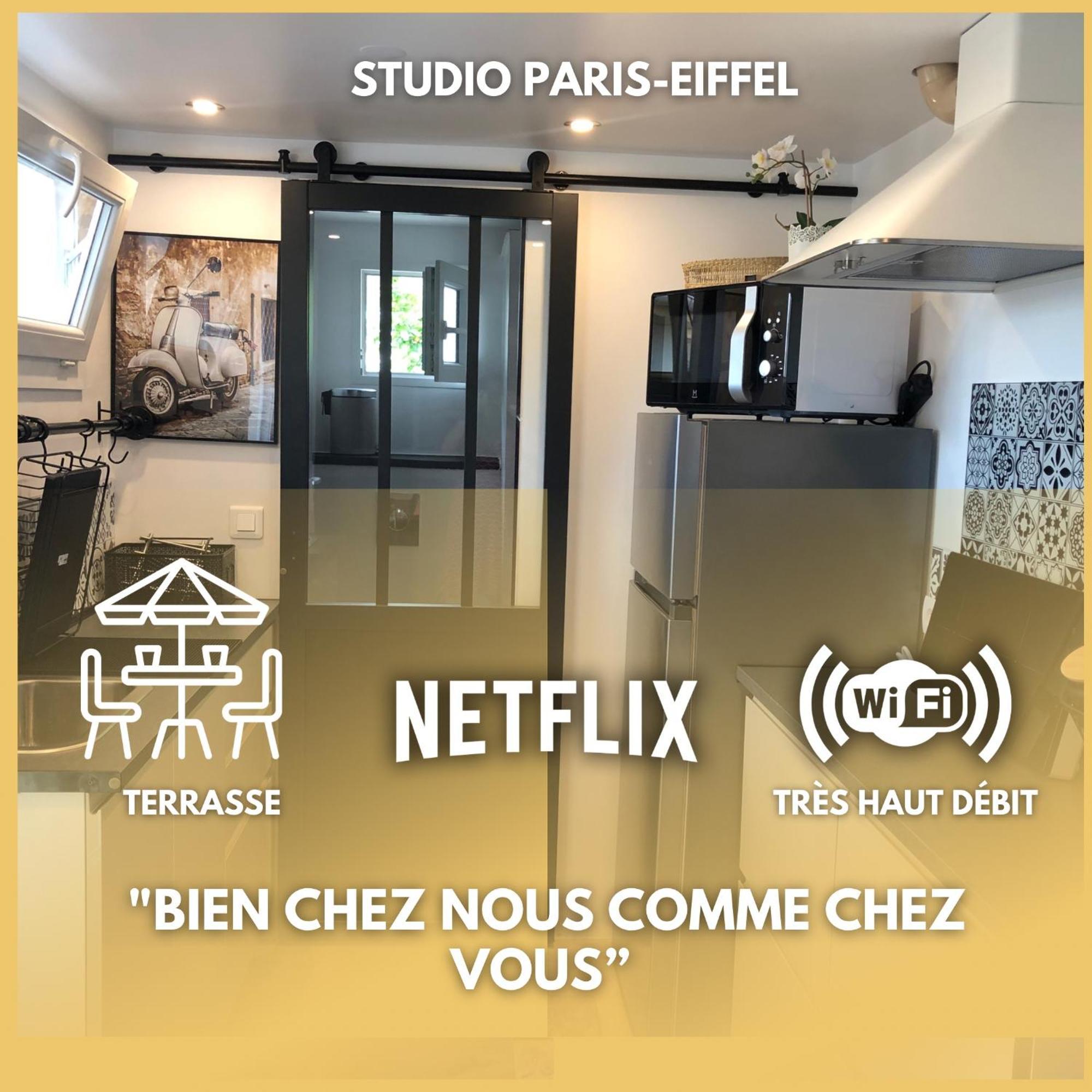 Апартаменти Paris-Eiffel, Bienvenue -Terrasse -Netflix Пантен Екстер'єр фото